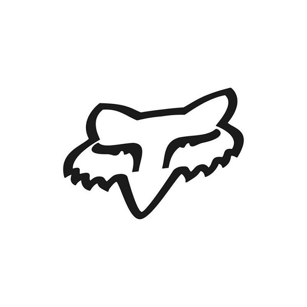 FOX Aufkleber - 25cm breit - schwarz