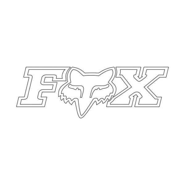 FOX Aufkleber - 70cm breit - weiß